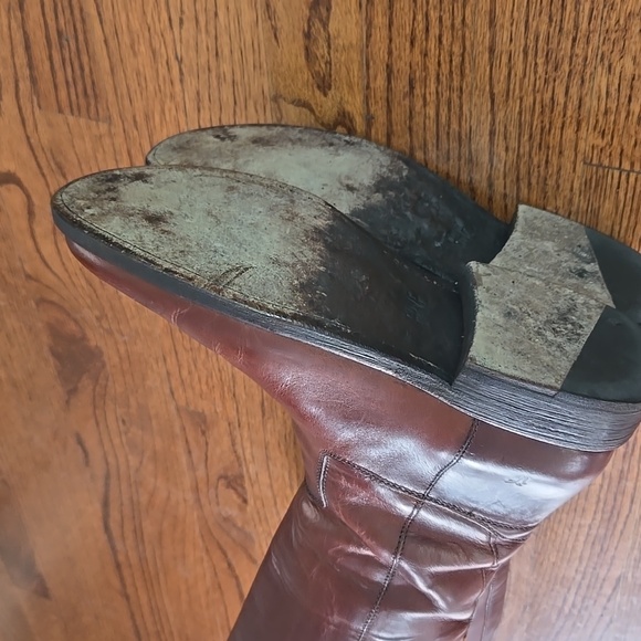 Frye Jayden Size 7B Button Brown Leather Knee High Fall/Winter Tall Ridi… - Picture 8 of 15